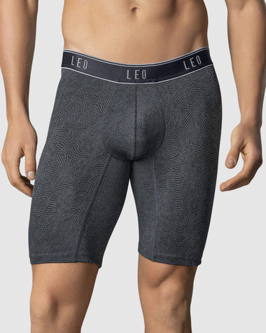 Bóxer largo en microfibra con diseño ergonómico#color_776-gris-estampado