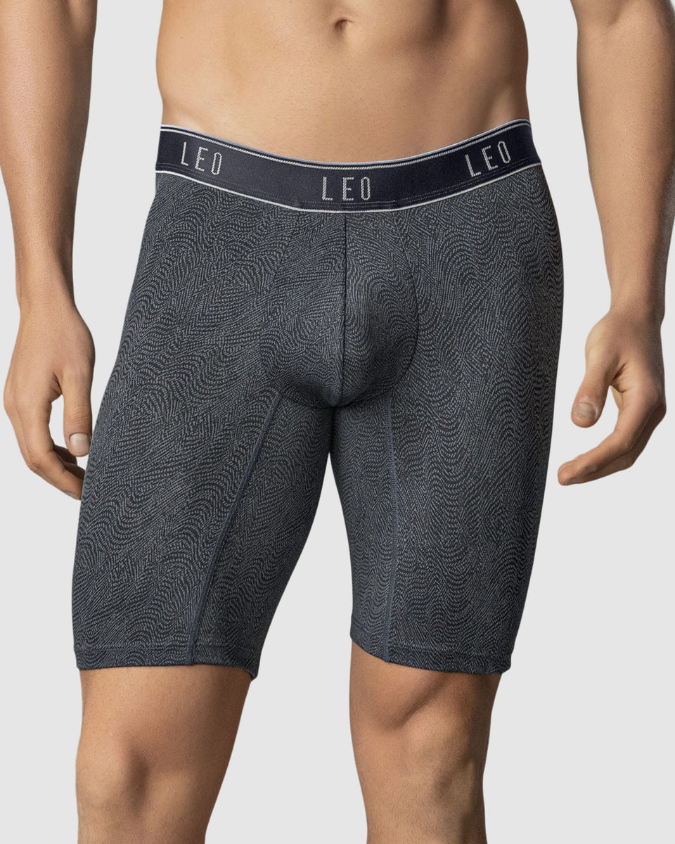 Bóxer largo en microfibra con diseño ergonómico