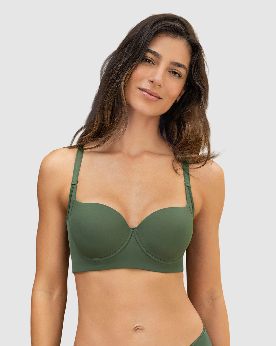 Sujetador triangular con cubrimiento de sisa y espalda