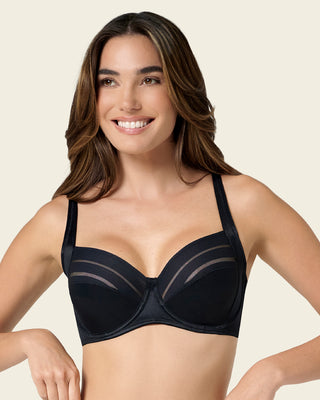Sujetador de buen cubrimiento ideal para pecho pesado natural support#color_700-negro