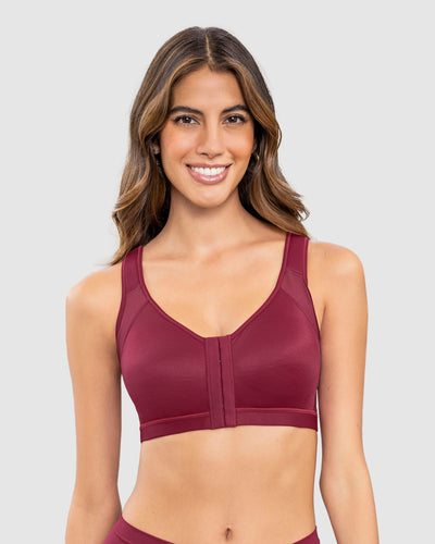 Sujetador facilitador de postura con control de volumen del pecho multi/Functional#color_a97-vino