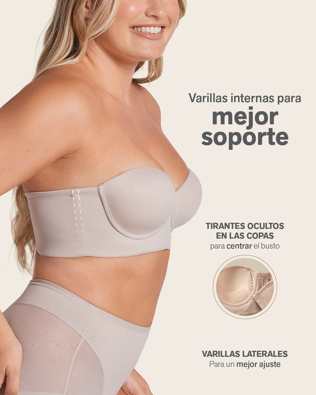 Paquete x 2 sujetadores sin tirantes Bustier 360° de perfección#all_variants