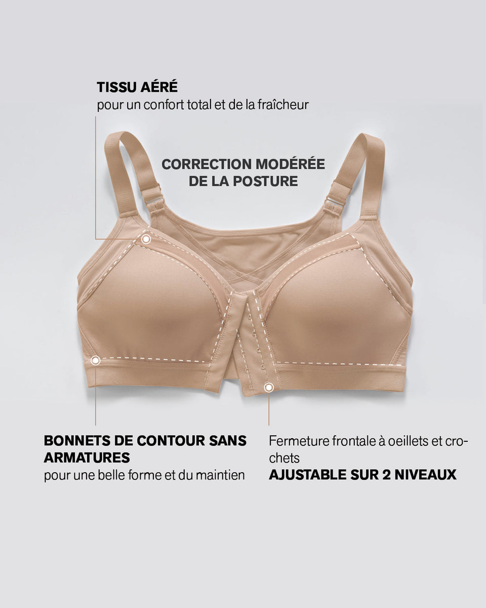 Lot 2 Soutiens-Gorge Correcteur Posture, Anti-affaissement, Sans Armature, Respirant, Yoga Quotidien
