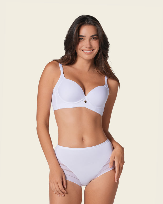 Paquete x 2 sujetadores de push up suave y buen cubrimiento en sisa y espalda Cover Bra#color_000-blanco