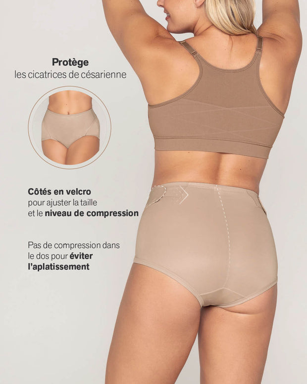 Culotte gaine post-partum et post-chirurgicale avec une plus grande  couverture de l'abdomen