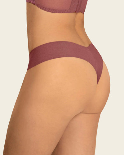 Braga tanga invisible ultraplana sin elásticos y de pocas costuras#color_331-vino-empolvado