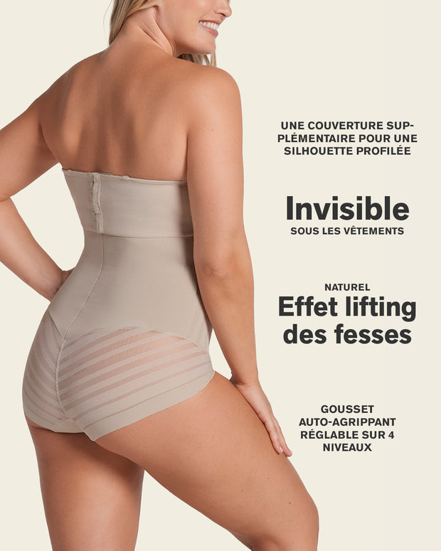 Culotte gainante sans contrôle avec bandes en dentelle