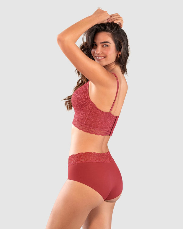 Braga culotte en tela ultraliviana con franja de encaje#color_391-rojo-coral