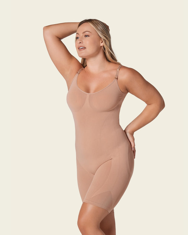 Faja body invisible de control efecto levanta glúteos#color_087-beige