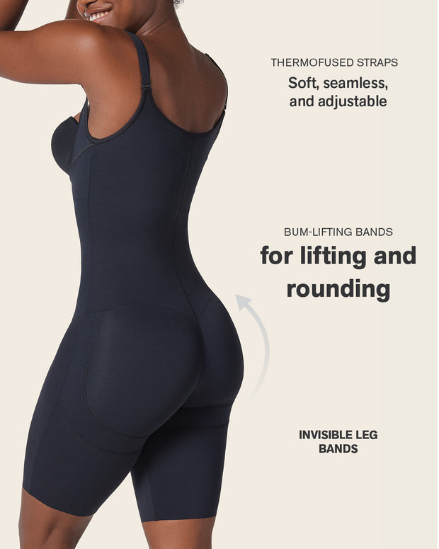 Body de control fuerte en abdomen con efecto levanta glúteos#color_700-negro