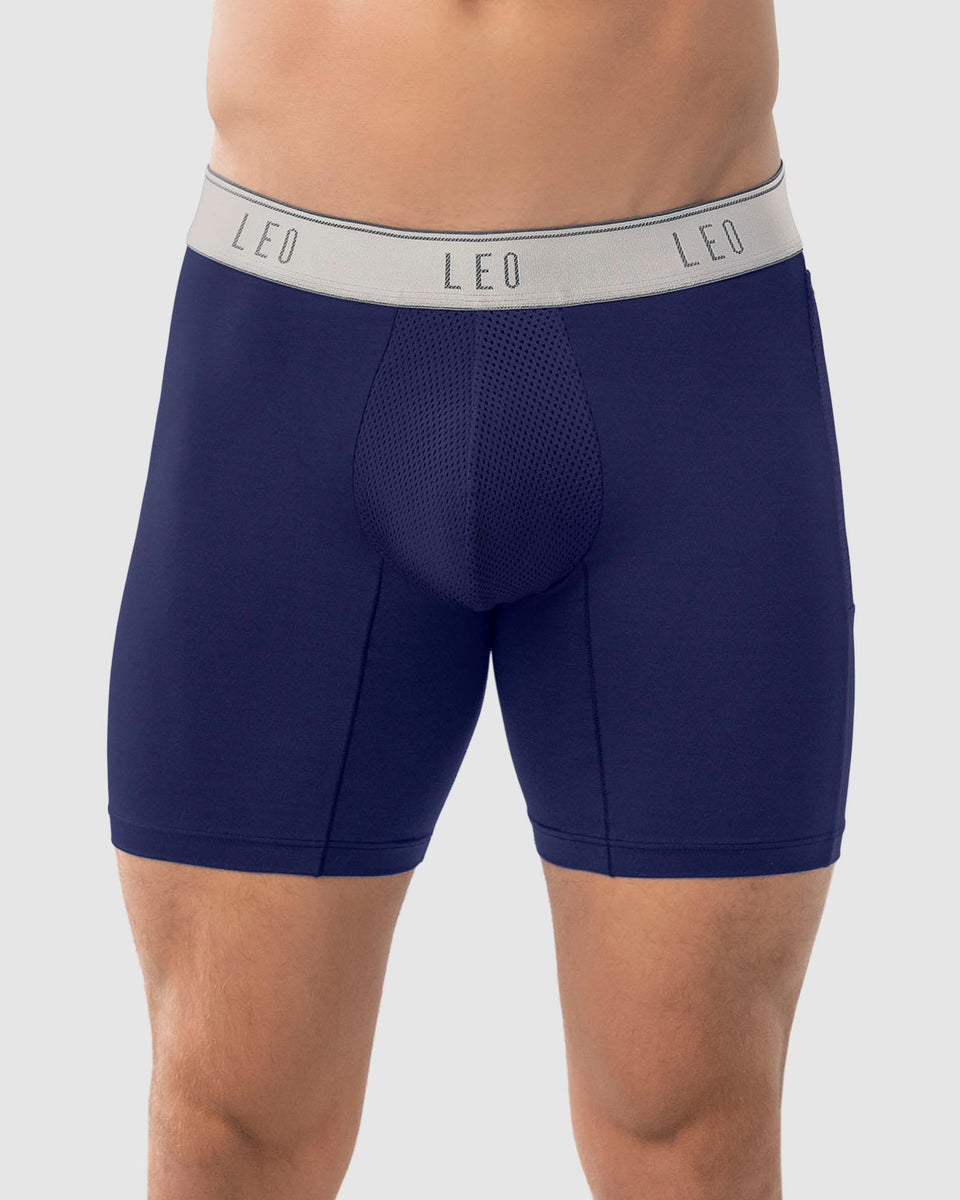 Bóxer deportivo con bolsillo lateral en microfibra