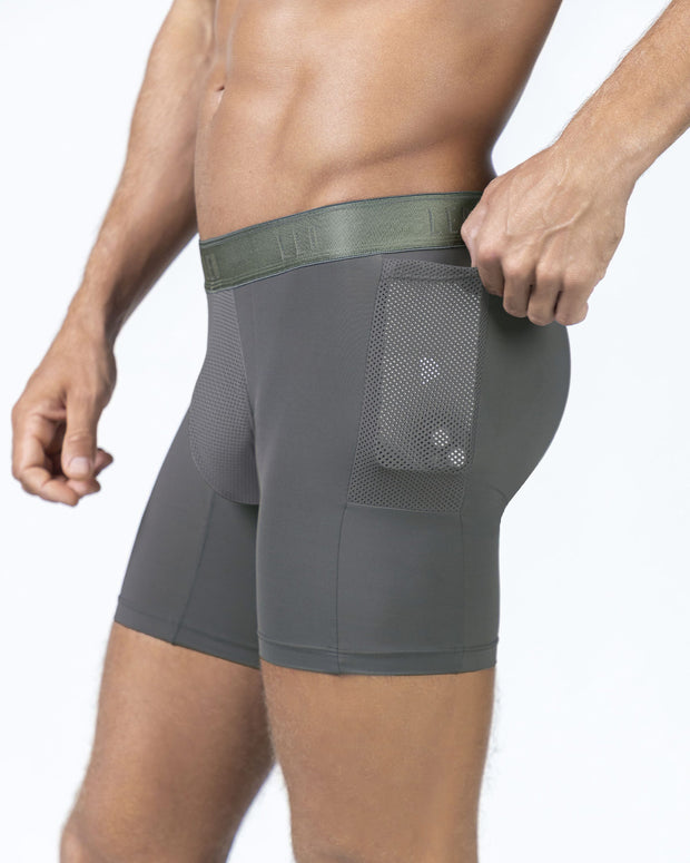 Bóxer deportivo con bolsillo lateral en microfibra#color_751-gris-oscuro