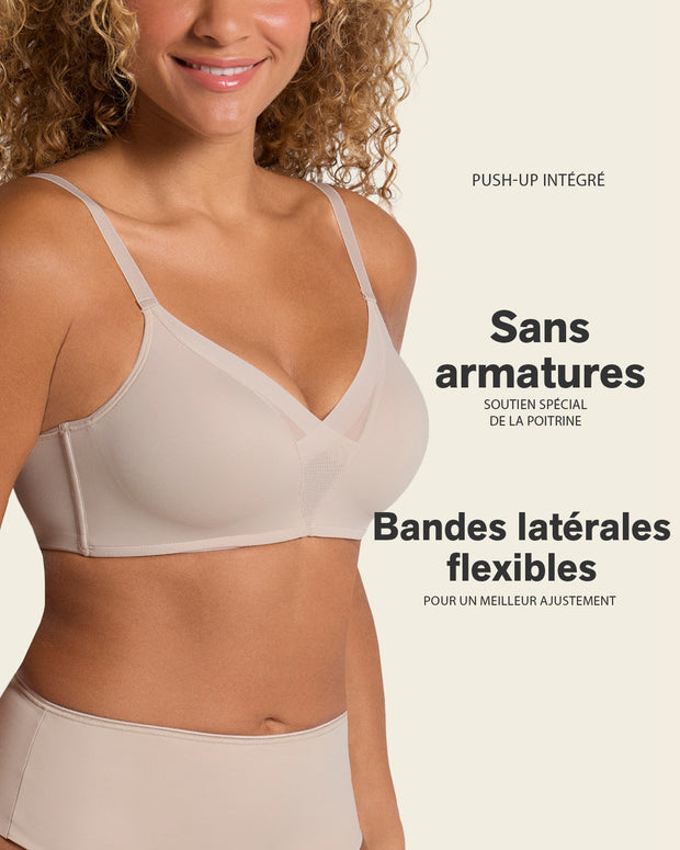 Sujetador sin aro de push up alto incorporado Magical Bra#color_802-habano-claro