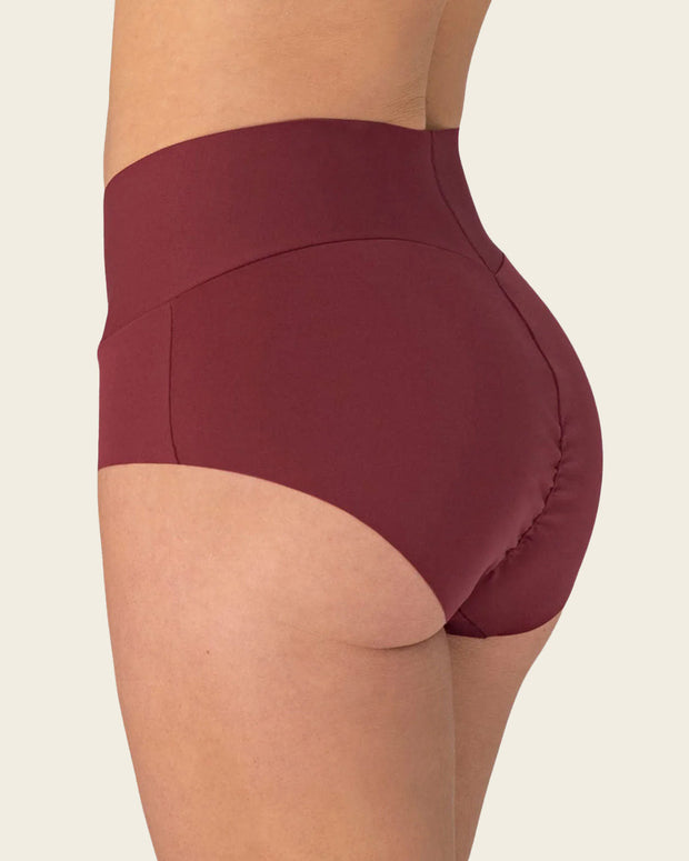 Braga clásico tiro alto de control fuerte de abdomen#color_382-vino
