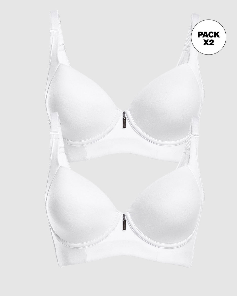 Paquete x 2 sujetadores de push up suave y buen cubrimiento en sisa y espalda Cover Bra