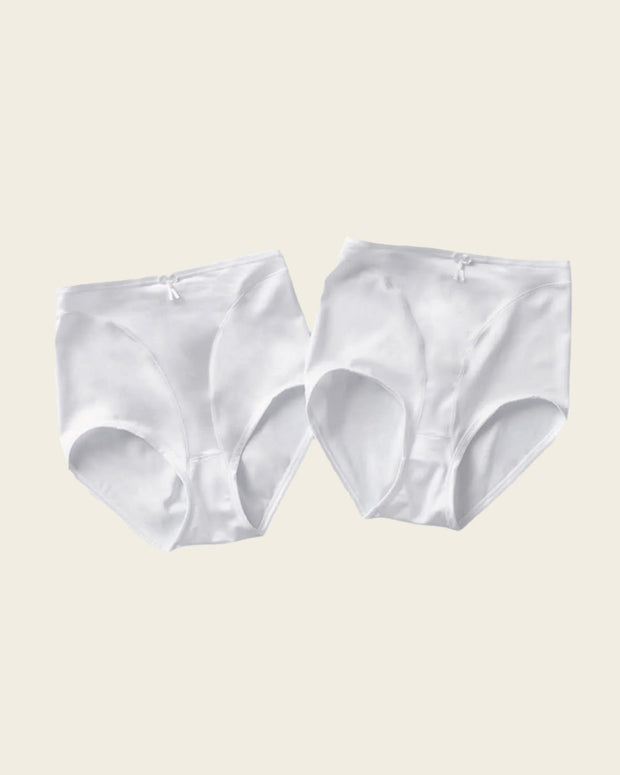 Paquete x 2 bragas fajas clásicas con control suave de abdomen#color_000-blanco