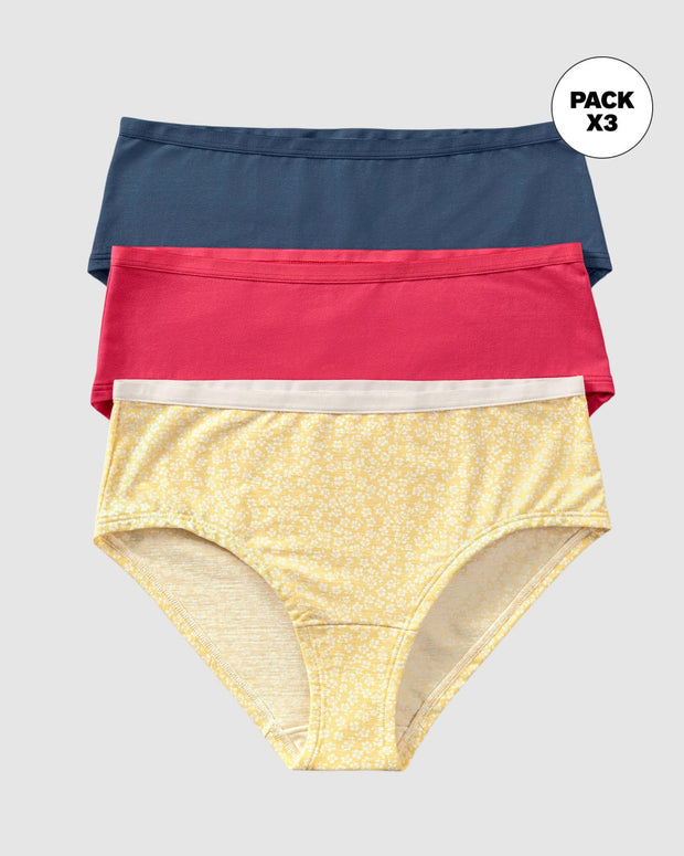 3 culottes en coton confortables à fraîcheur maximale