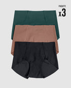 Paquete de 3 bragas en tela ultrafina