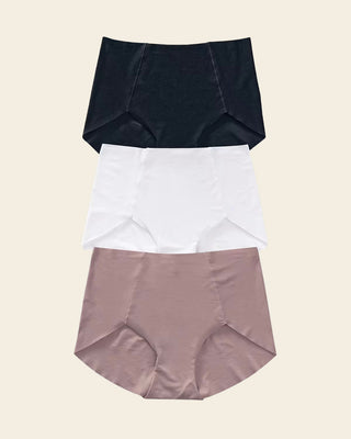 Paquete de 3 bragas en tela ultrafinas#color_s26-rosado-blanco-negro