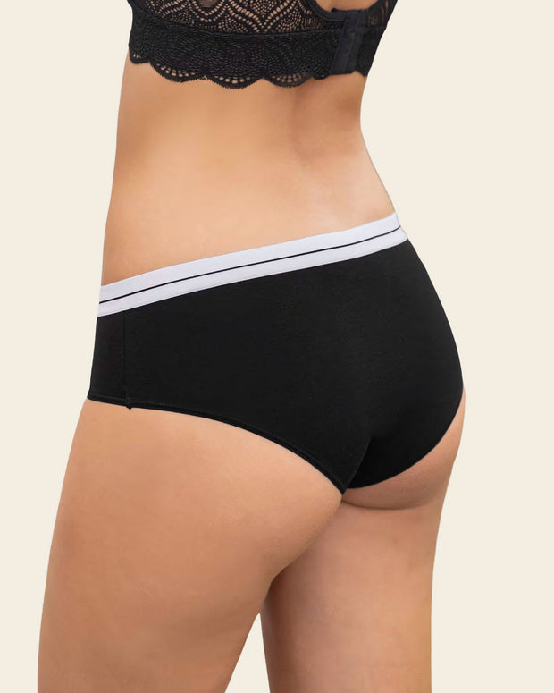 Paquete x 5 bragas estilo culotte#color_s12-perla-negro-habano-claro