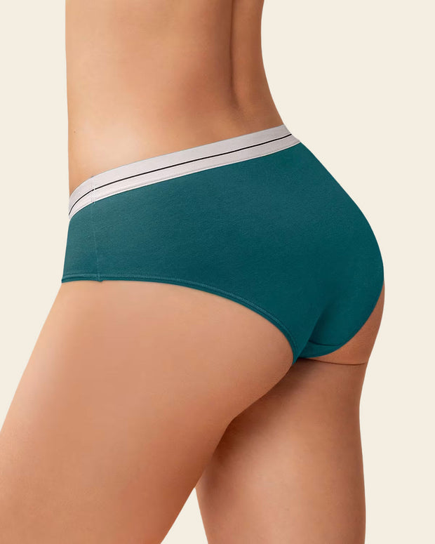 Paquete x 5 bragas estilo culotte#color_s14-verde-verde-medio-morado-rosa-marfil