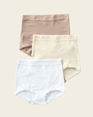 3 confortables bragas clásicas ajuste y cubrimiento total#color_984-beige-blanco-marfil