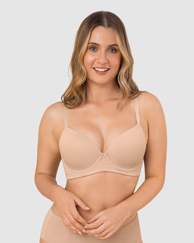 Sujetador triangular de push up medio y espalda ancha#color_802-habano-claro