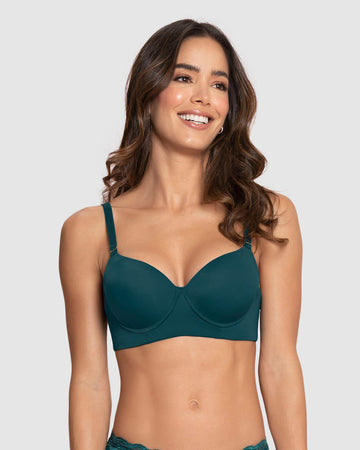 Sujetador triangular de push up alto#color_068-verde-oscuro