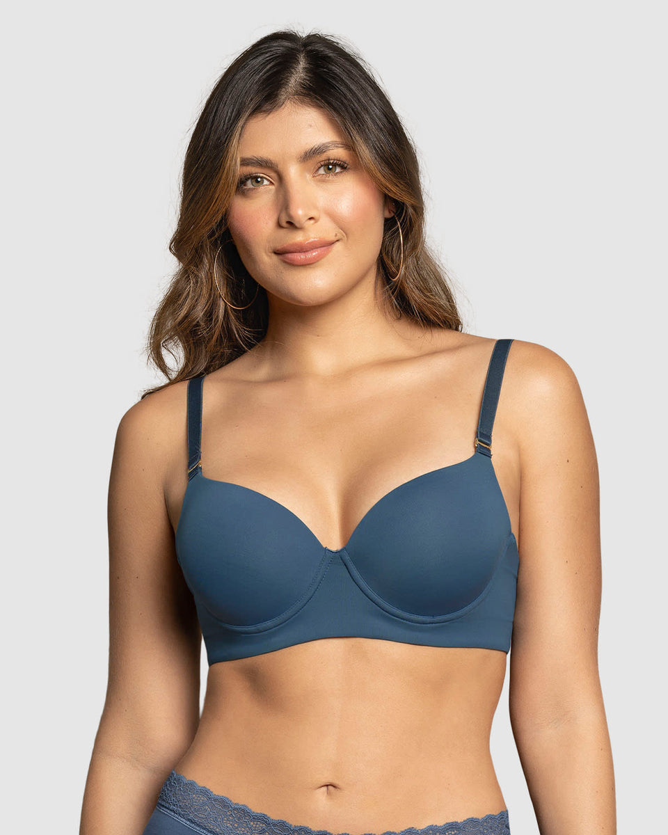 Sujetador triangular de push up alto