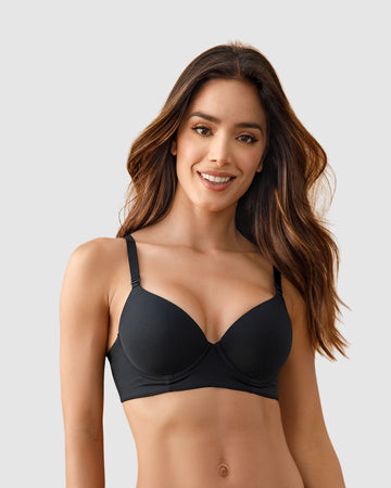 Sujetador triangular de push up alto#color_700-negro