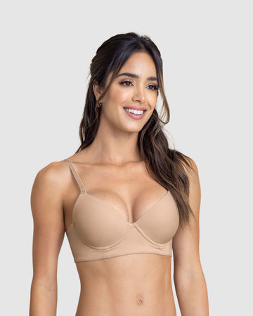 Sujetador triangular de push up alto#color_802-habano-claro