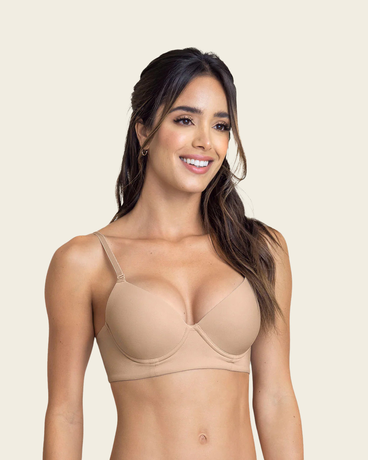 Soutien-gorge LOU PARIS Taille 85B - Taupe Rembourré - Neuf Avec étiquettes