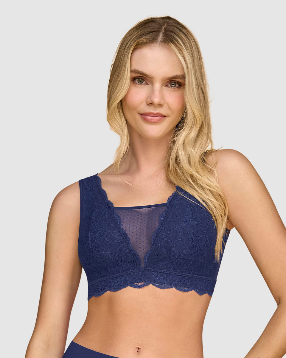 Bralette multiusos sexy siempre en encaje ideal para prótesis de mastectomía