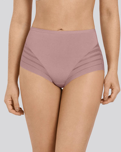 Braga faja clásica con control moderado de abdomen y bandas en tul#color_281-palo-de-rosa