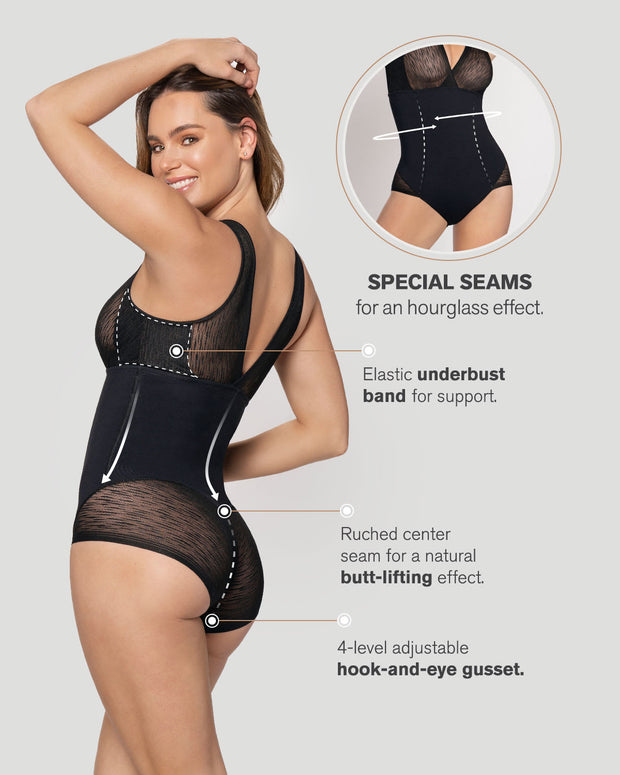 Faja tipo body con bralette incorporado con control de abdomen#all_variants