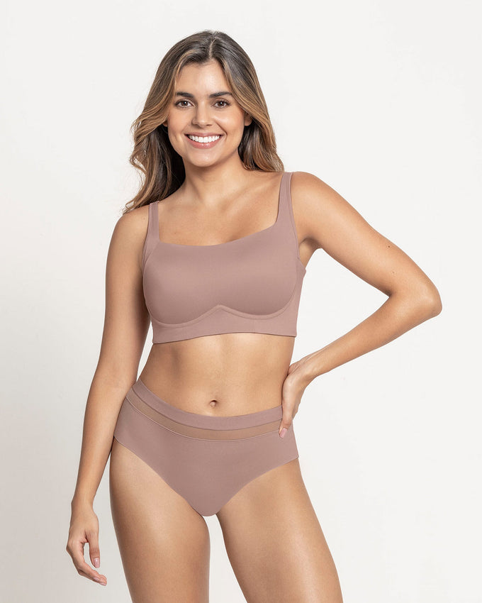 Sujetador sin aro ultracomodo de alto soporte y cubrimiento everyday bra#color_281-palo-de-rosa