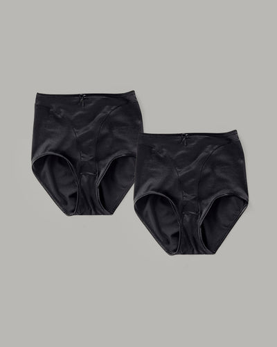 Paquete x 2 bragas fajas clásicas con control suave de abdomen#color_700-negro