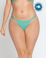 Braga de bikini ecoamigable elaborado con nylon reciclado#color_672-verde