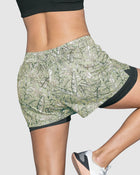 Short deportivo estampado en material antifluido y short interno