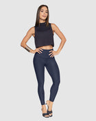Legging levanta glúteos que moldea los glúteos y afina el abdomen y la cintura